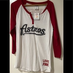NWT VS PINK Houston Astros sequined baseball tee